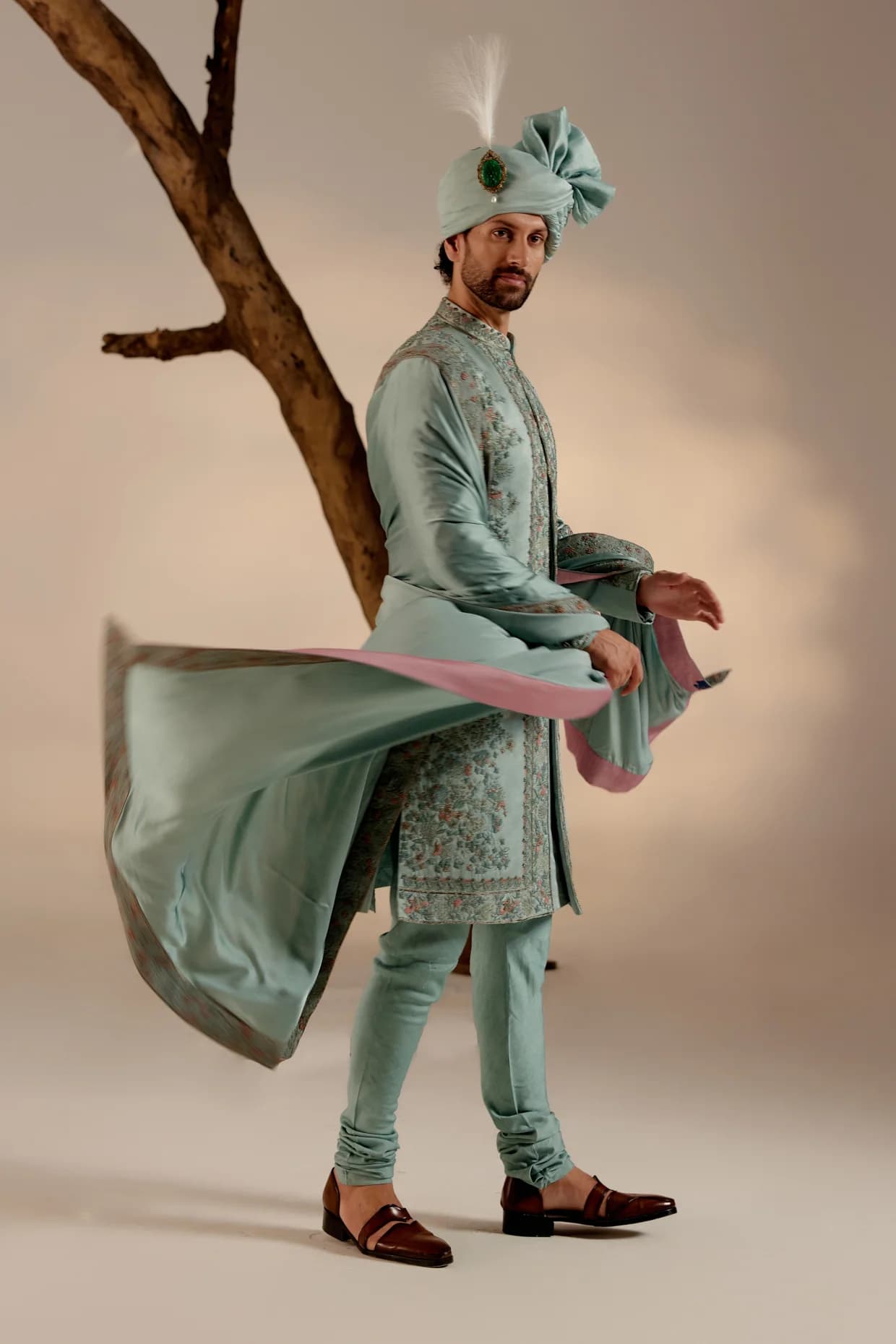 Chateau Bloom Sherwani — detail